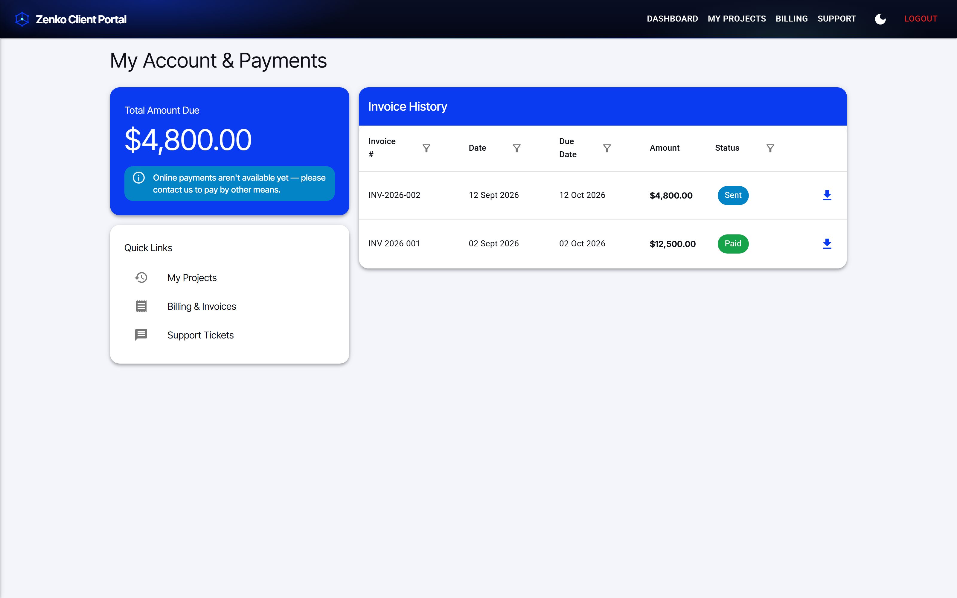 Invoices paid in a click (light)