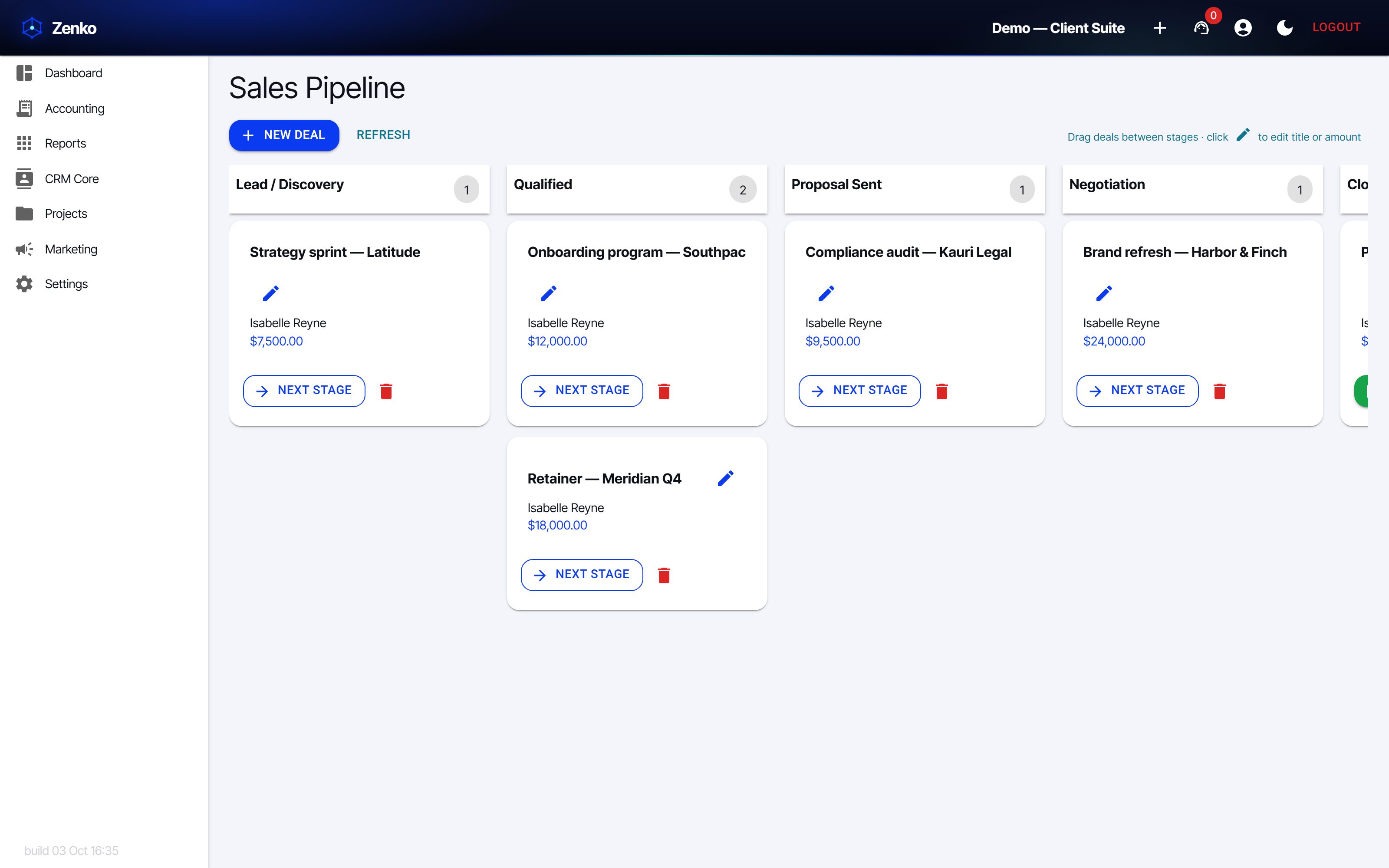 Your pipeline, live (light)