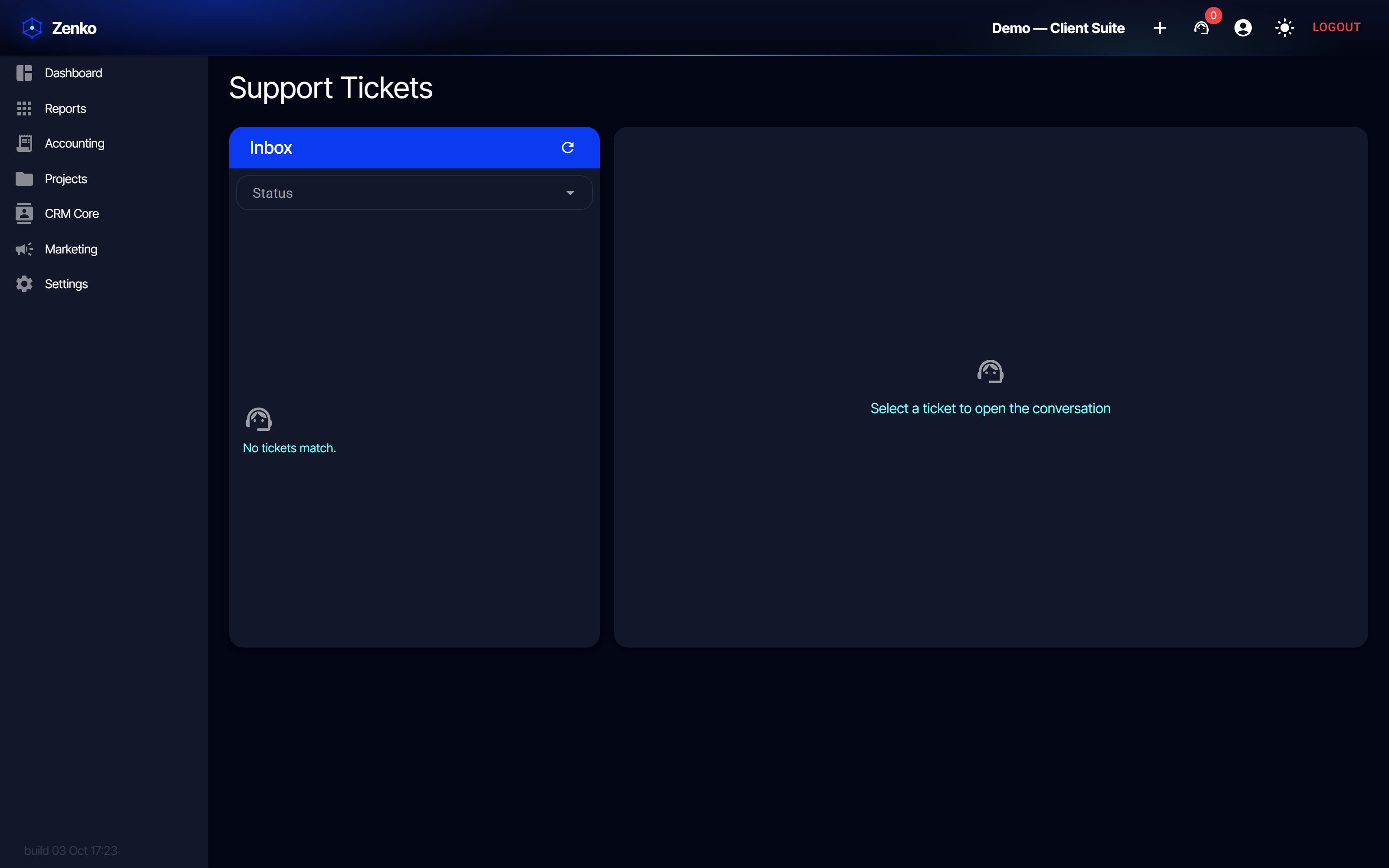 Support on the record (dark)