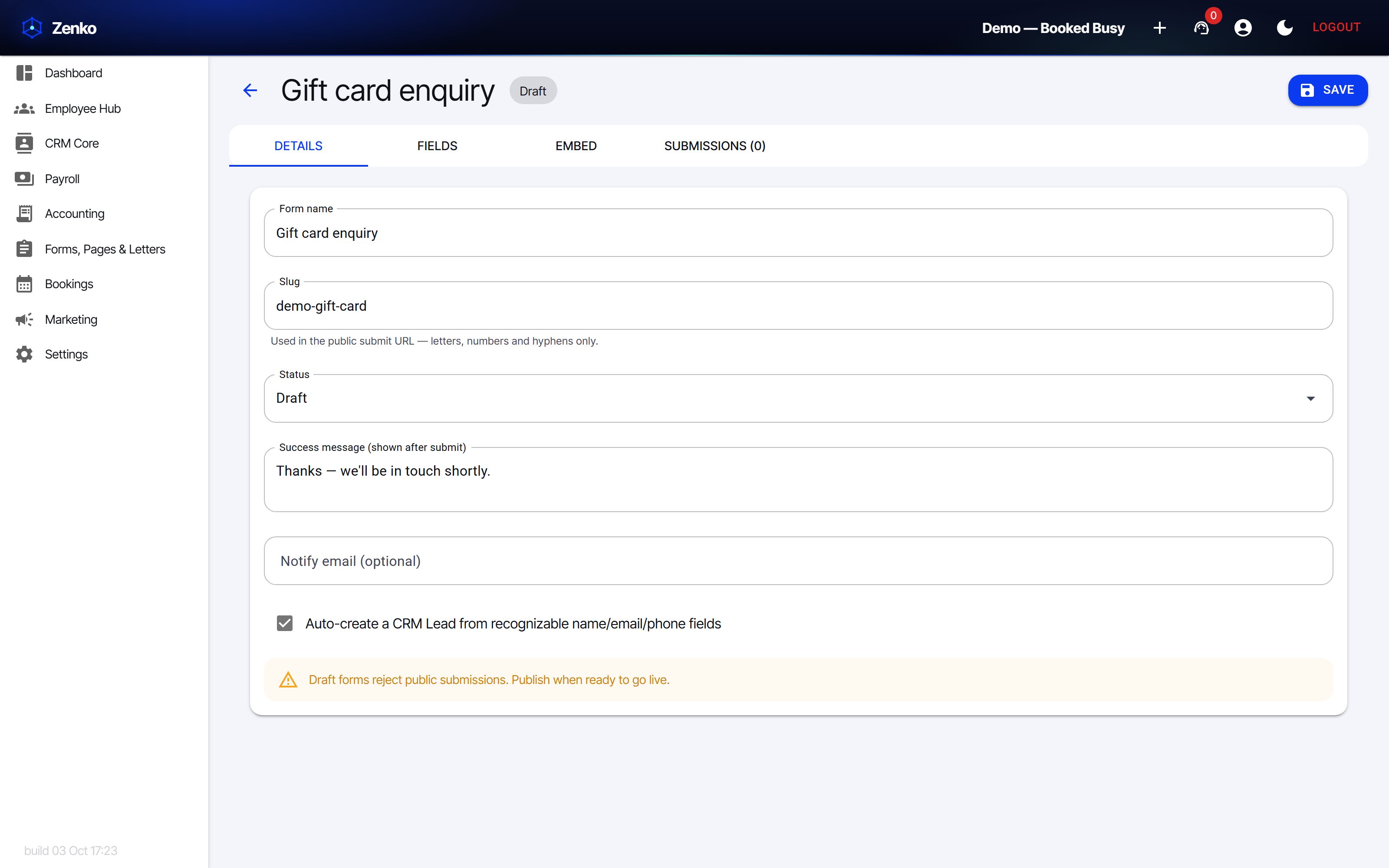 Forms that feed your pipeline (light)